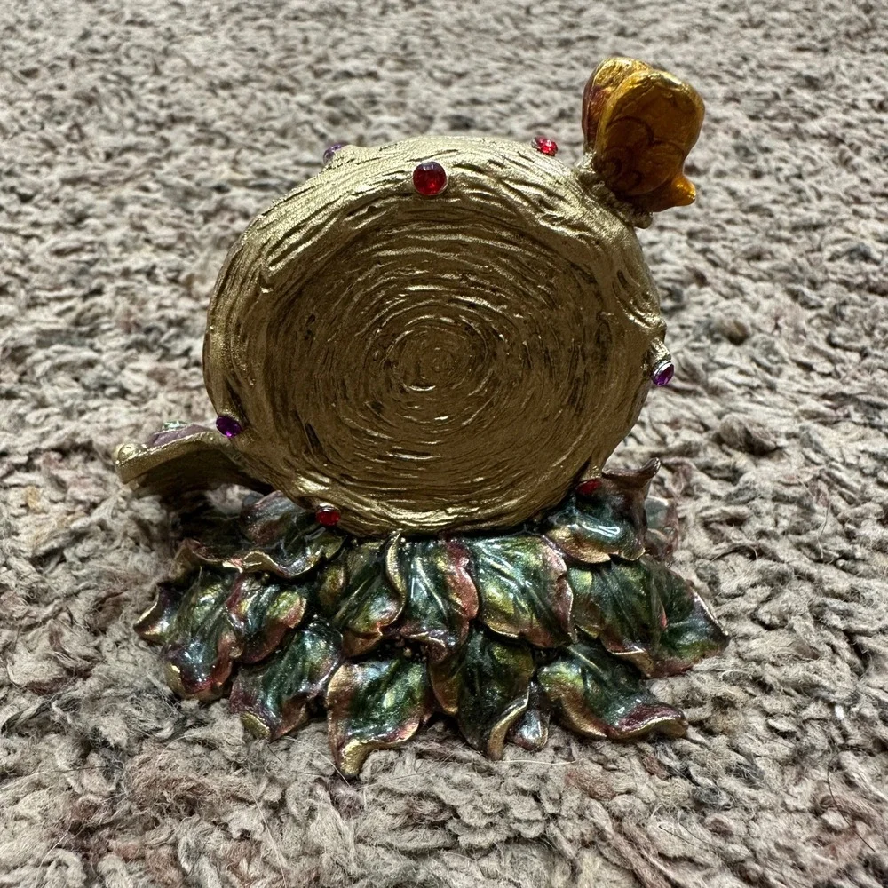 Ashleigh Manor Butterfly Miniature Desk Clock Rhinestone Quartz Non-Working